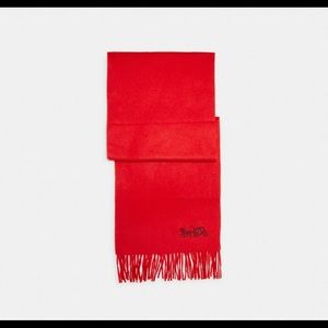 Brand New 100% Cashmere Coach Red Poppy Scarf